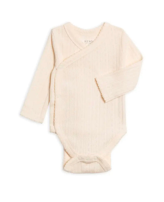 Hilda Brushed Back Pointelle Long Sleeve Bodysuit