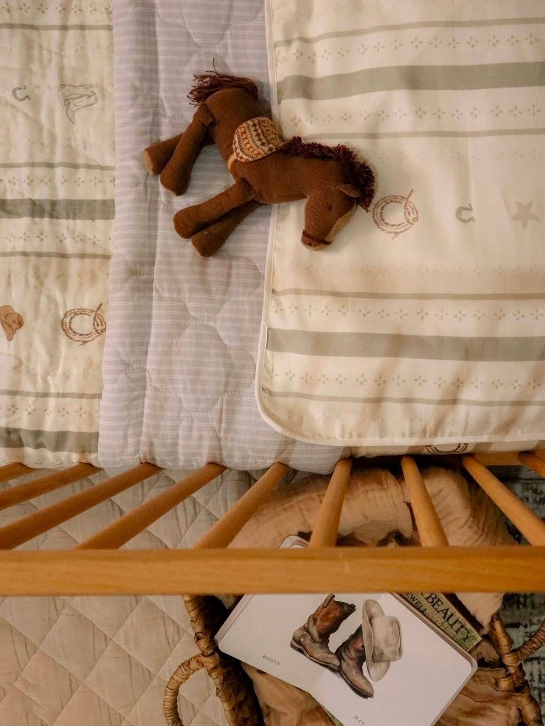 Big Kid Throw Blanket + Sham SET- Vintage Cowboy