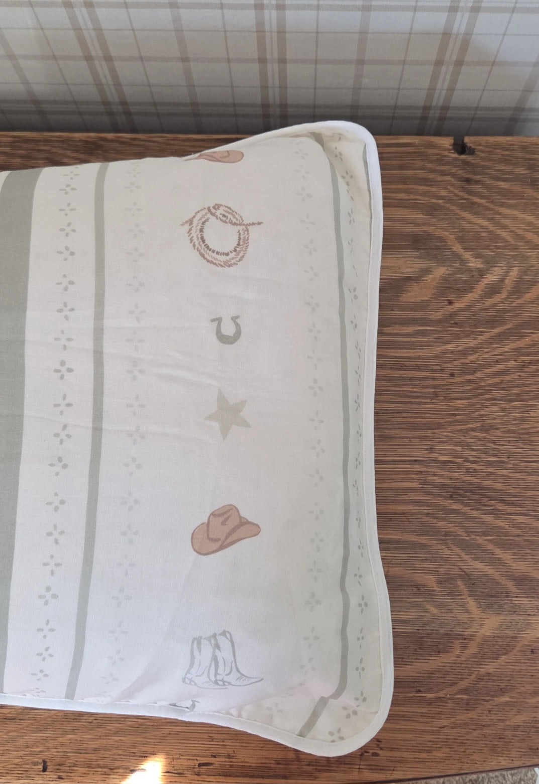Big Kid Throw Blanket + Sham SET- Vintage Cowboy
