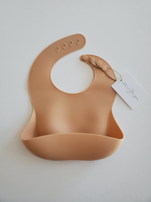 Silicone Bib- Apricot