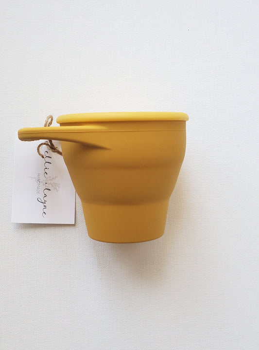Silicone Snack Cup- Mustard