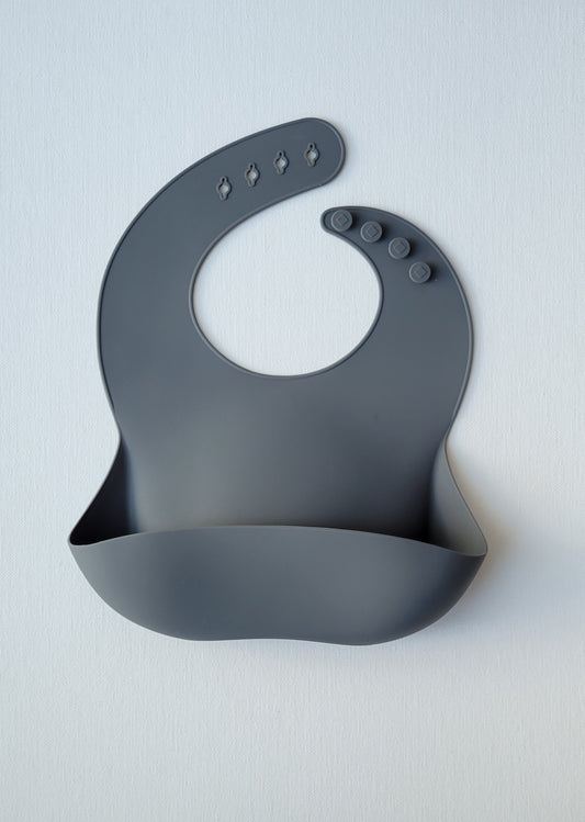 Silicone Bib- Slate