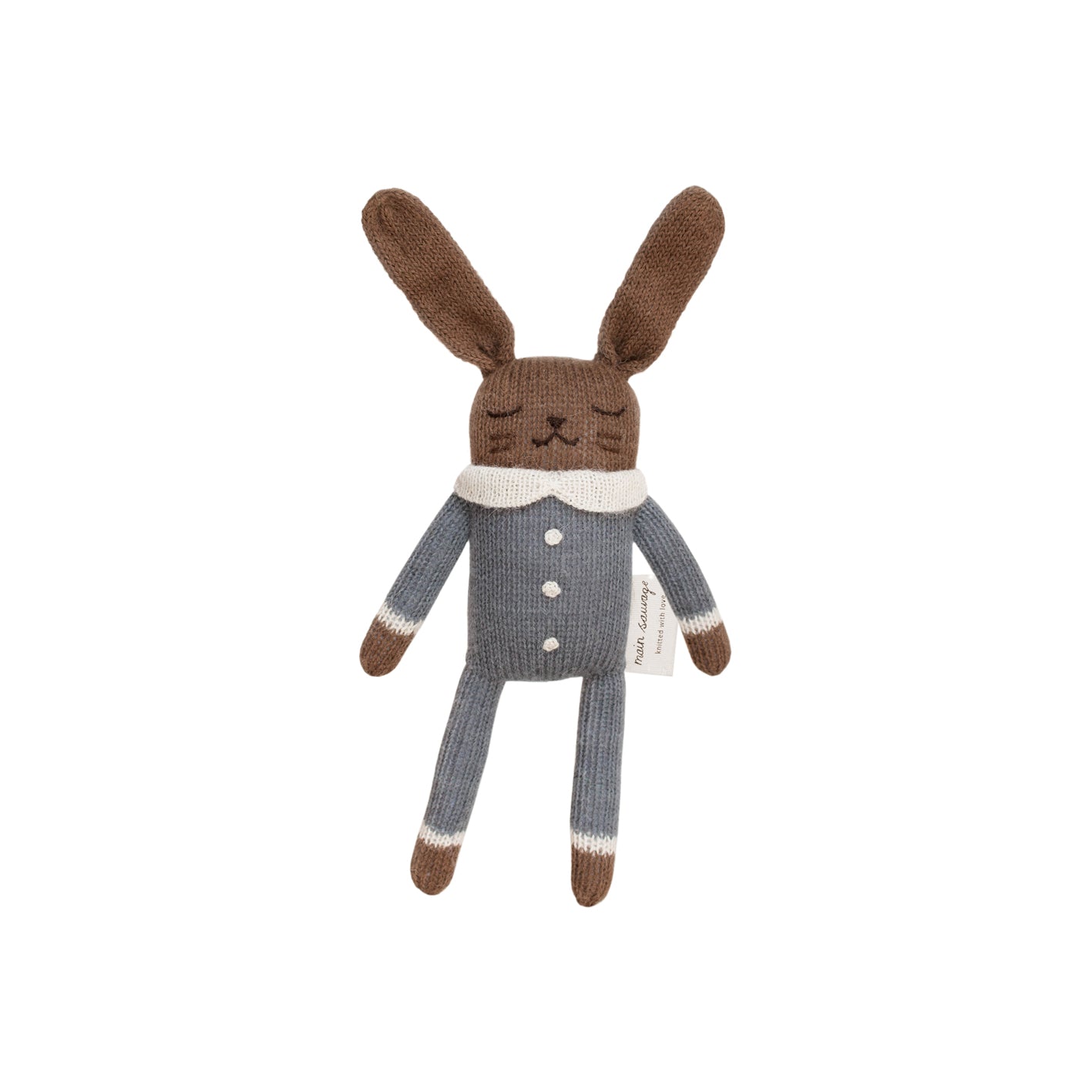 Bunny Knit Toy- Slate Bodysuit