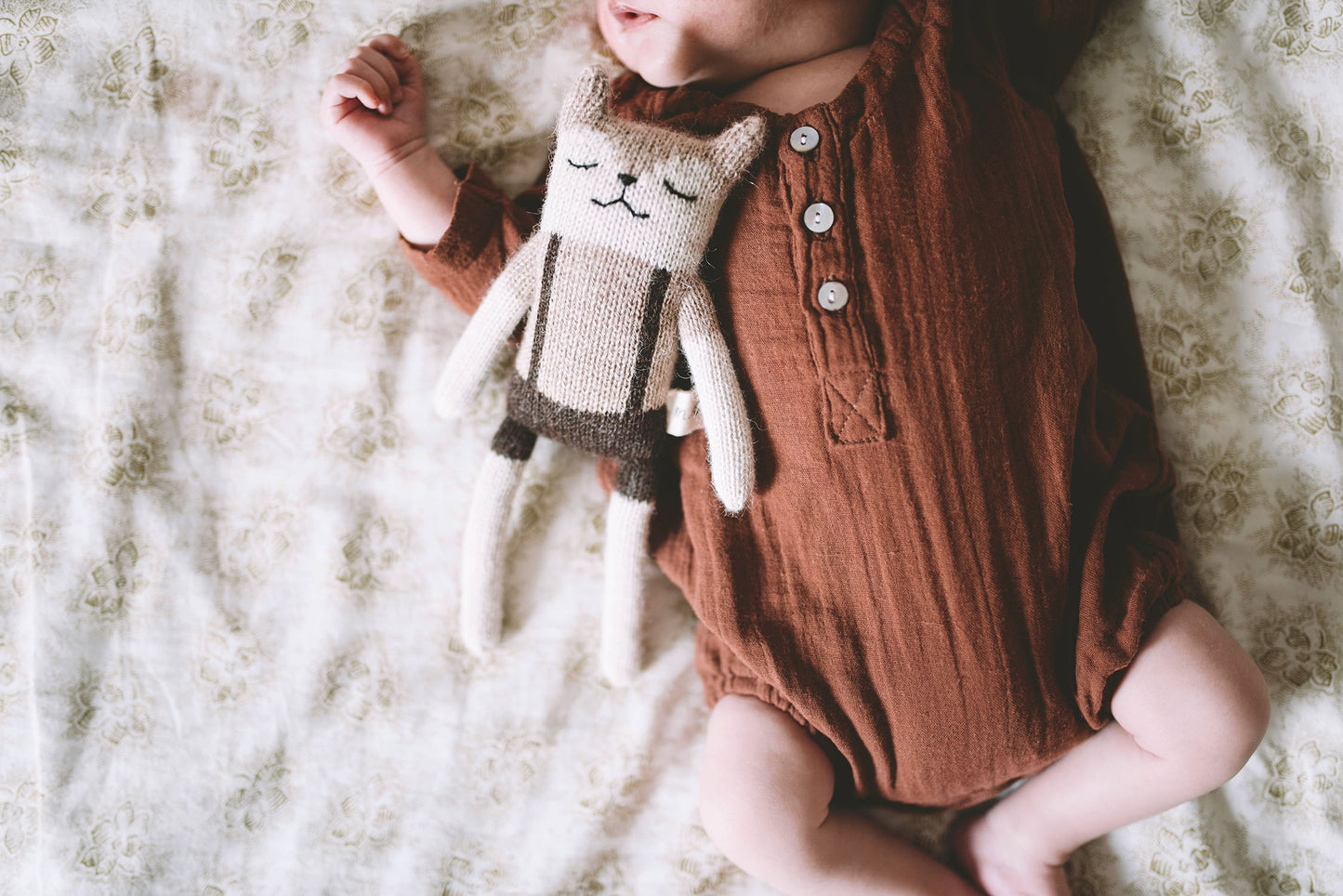 Fawn Knit Toy- Overalls