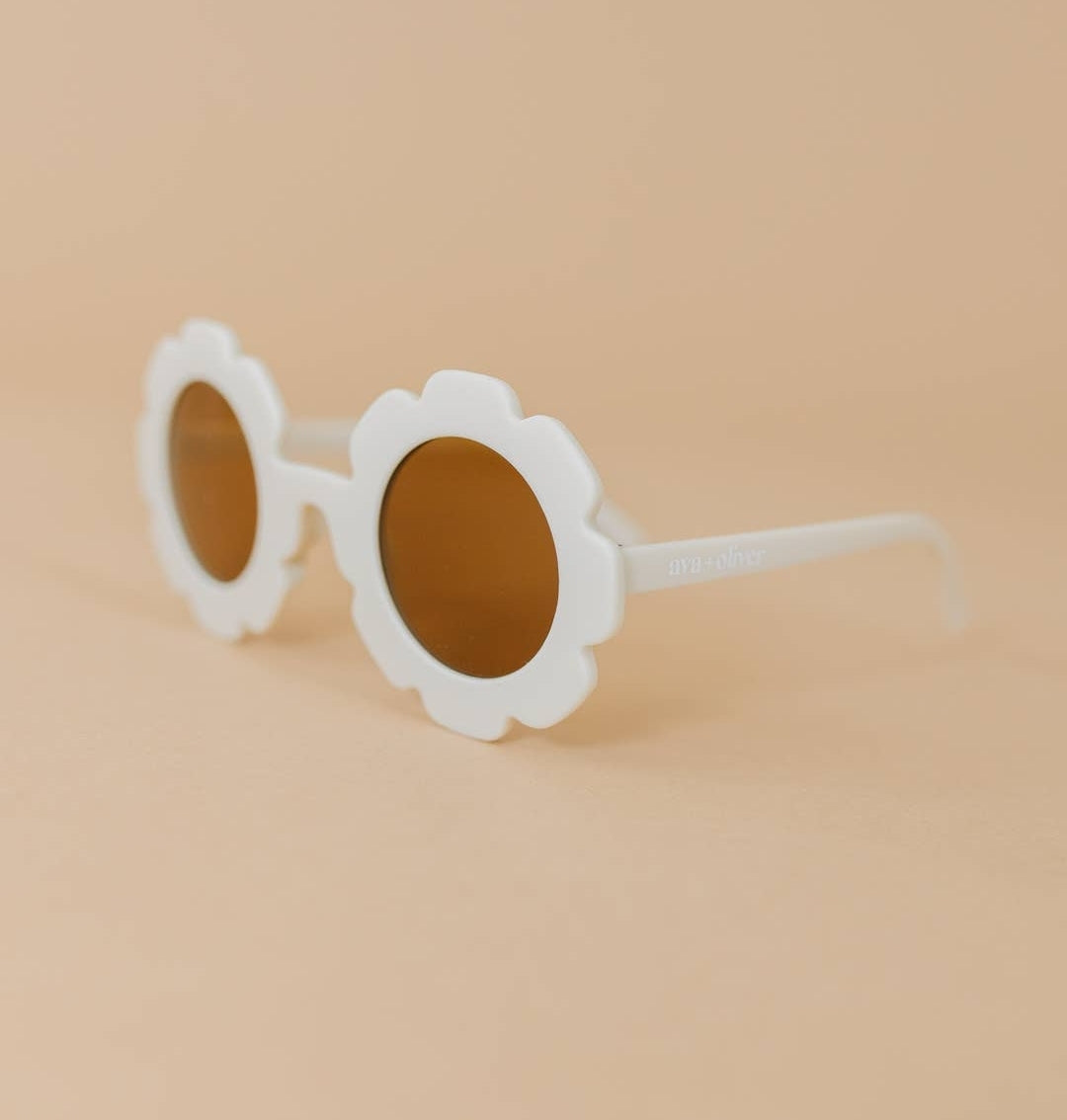Flower Sunglasses- Cream